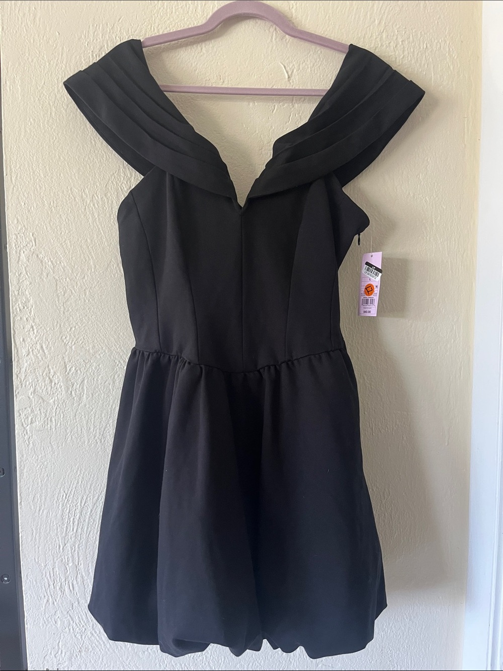 wild fable Black One-Shoulder Fit & Flare Cocktail Dress
